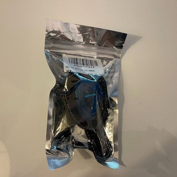 AMG Mercedes Sunglass Holder for Car with Logo Black PU Leather NWT - Picture 11 of 11